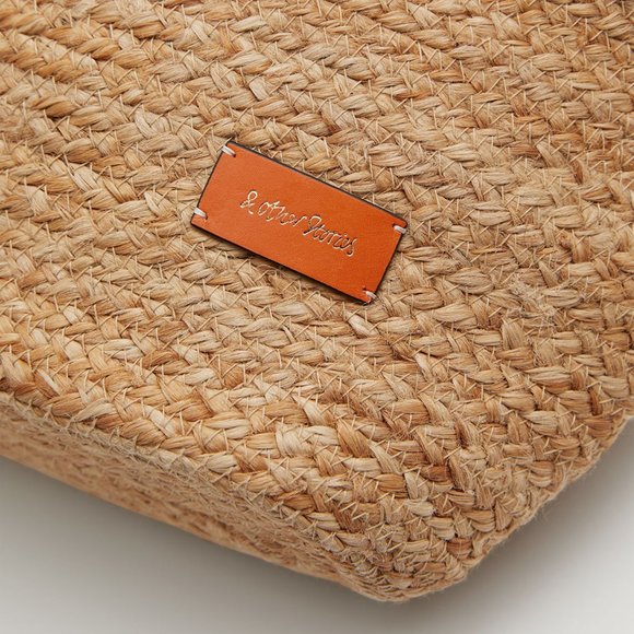 NWT & Other Stories Leather Trimmed Straw Tote - Picture 8 of 11